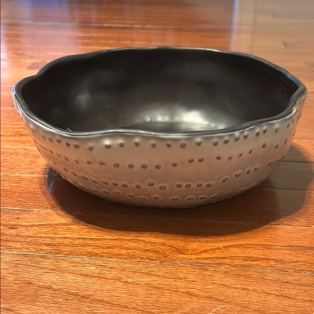 Nate Berkus Textured Black and Gray Bowl